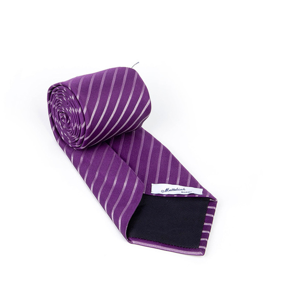 MATTABISCH LAVENDER BLUSH, VIOLET STRIPED TIE | MENS - Picture 2 of 4